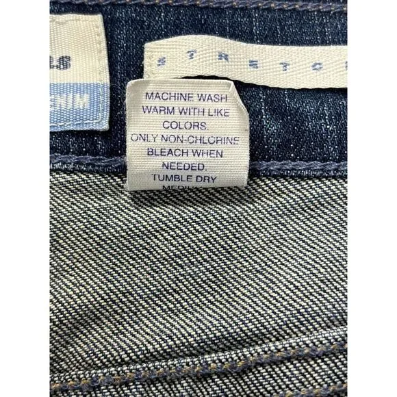 VTG OLD NAVY Jeans Womens 16 Stretch Flare Bootcut Flap Pockets Denim Faded Blue - Picture 14 of 15